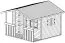 Kinderspielhaus K55 - Abmessungen: 2,26 x 2,40 Meter