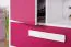 Jugendzimmer Kinderzimmer Set C Walter, 6-teilig, Farbe: Rosa Hochglanz / Weiß