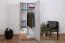 Jugendzimmer - Drehtürenschrank / Kleiderschrank Dennis 01, Farbe: Esche / Weiß - Abmessungen: 188 x 80 x 52 cm (H x B x T)