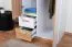Jugendzimmer - Drehtürenschrank / Kleiderschrank Dennis 01, Farbe: Esche / Weiß - Abmessungen: 188 x 80 x 52 cm (H x B x T)