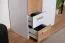 Jugendzimmer - Drehtürenschrank / Kleiderschrank Dennis 01, Farbe: Esche / Weiß - Abmessungen: 188 x 80 x 52 cm (H x B x T)