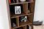 Regal Mairenke 10, Farbe: Walnuss / Schwarz matt - Abmessungen: 191 x 59 x 40 cm (H x B x T)