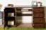 Robuster Schreibtisch Kiefer Vollholz Junco 187, Wallnussfarben, 75 x 140 x 55 cm, mit 4 Schubladen, Tastaturfach und 3 Fächern, sehr robust und stabil