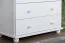 Kommode Kiefer massiv Vollholz weiß lackiert Junco  136 - Abmessung 100 x 80 x 42 cm
