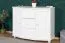 Weiße Kommode Junco 171, Kiefer Vollholz, 78 x 100 x 47 cm, mit 3 Schubladen und 4 Fächern, robuste und stabile Ausführung, besonders langlebig, modern