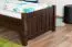 Einzelbett Buche Massivholz 107, inkl. Lattenrost, Walnussfarben, Liegefläche 80 x 200 cm, modernes Gästebett, besonders robust und langlebig