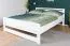 Modernes Doppelbett Buche Vollholz 115, Gästebett in Weiß, inkl. Lattenrost, Liegefläche 160 x 200 cm, langlebig, hochwertig verarbeitet, robust