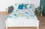 Weißes Doppelbett Buche Massivholz 117, Gästebett, inkl. Lattenrost, Matratzenmaße 160 x 200 cm, modernes Design, stabil und langlebig
