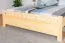 Jugendbett Kiefer massiv Vollholz natur 67, inkl. Lattenrost - Abmessung 160 x 200 cm