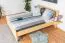 Jugendbett Kiefer massiv Vollholz natur 67, inkl. Lattenrost - Abmessung 160 x 200 cm