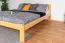 Jugendbett Kiefer massiv Vollholz natur 73, inkl. Lattenrost - Abmessung 180 x 200 cm