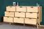 Kommode Kiefer massiv natur Aurornis 40 - Abmessungen: 84 x 142 x 40 cm (H x B x T)
