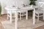 Ovaler Tisch Kiefer Weiß Junco 232B, Massivholz, 150 x 75 cm, eleganter Esstisch, stabil und robust, hohe Qualität, langlebig