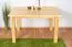 Tisch Kiefer massiv Vollholz natur Junco 240A (eckig) - Abmessung 80 x 120 cm