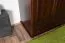 Kleiderschrank Kiefer Vollholz massiv Walnussfarben Junco 08B - Abmessung 195 x 102 x 59 cm (H x B x T)