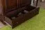 Kleiderschrank Kiefer Vollholz massiv Walnussfarben Junco 08B - Abmessung 195 x 102 x 59 cm (H x B x T)