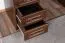 Schreibtisch Kiefer massiv Vollholz Walnussfarben Pipilo 18 - Abmessung: 75 x 139 x 54 cm (H x B x T)