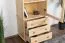 Vitrine Kiefer massiv Vollholz natur Junco 41 - Abmessung 195 x 65 x 42 cm