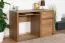 Schreibtisch Selun 11, Farbe: Eiche Dunkelbraun - 75 x 120 x 53 cm (H x B x T)