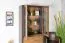 Vitrine Selun 09, Farbe: Eiche Dunkelbraun / Grau - 197 x 90 x 43 cm (H x B x T)