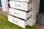 Kommode Badile 13, Farbe: Kiefer Weiß / Braun - 98 x 57 x 46 cm (H x B x T)