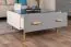 Couchtisch Hohgant 08, Farbe: Weiß / Grau Hochglanz - 90 x 62 x 47 cm (B x T x H)