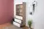 Vitrine Hohgant 11, Farbe: Eiche / Weiß - 209 x 90 x 42 cm (H x B x T)