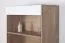 Vitrine Hohgant 11, Farbe: Eiche / Weiß - 209 x 90 x 42 cm (H x B x T)