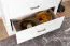Kommode Lotofaga 20, Farbe: Weiß / Walnuss - 112 x 101 x 48 cm (H x B x T)