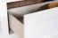 Kommode Lotofaga 20, Farbe: Weiß / Walnuss - 112 x 101 x 48 cm (H x B x T)