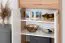 Kommode Gataivai 16, Farbe: Beige Hochglanz / Walnuss - 99 x 78 x 36 cm (H x B x T)
