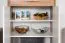 Kommode Gataivai 16, Farbe: Beige Hochglanz / Walnuss - 99 x 78 x 36 cm (H x B x T)