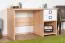 Schreibtisch 28, Farbe: Buche / Weiß - 74 x 125 x 60 cm (H x B x T)
