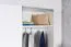 Schwebetürenschrank / Kleiderschrank Siumu 05, Farbe: Weiß / Weiß Hochglanz - 224 x 182 x 61 cm (H x B x T)