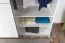 Schwebetürenschrank / Kleiderschrank Siumu 05, Farbe: Weiß / Weiß Hochglanz - 224 x 182 x 61 cm (H x B x T)