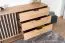 Moderne Kommode Chebba 02, Farbe: Eiche Artisan / Anthrazit - Abmessungen: 81 x 137 x 39,5 cm (H x B x T), mit drei Schubladen