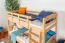 Etagenbett / Stockbett 90 x 190 cm für Kinder "Easy Premium Line" K17/n, Buche Massivholz Natur lackiert, teilbar