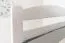 Stockbett für Erwachsene "Easy Premium Line" K18/h inkl. Liegeplatz und 2 Abdeckblenden, Kopfteil mit Löchern, Buche Vollholz massiv Weiß - Liegefläche: 90 x 200 cm, teilbar