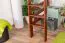 Hochbett 90 x 190 cm, "Easy Premium Line" K22/n, Buche Massivholz Dunkelbraun, teilbar