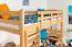 Kinderbett / Hochbett "Easy Premium Line" K22/n, Buche Vollholz massiv Natur - Liegefläche: 90 x 190 cm