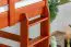 Hochbett 90 x 190 cm für Kinder, "Easy Premium Line" K22/n, Buche Massivholz kirschfarben, teilbar