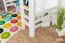 Kinderbett / Hochbett "Easy Premium Line" K22/n, Buche Vollholz massiv Weiß - Liegefläche: 90 x 190 cm