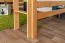 Hochbett 160 x 200 cm für Erwachsene "Easy Premium Line" K23/n, Buche Massivholz Natur lackiert, teilbar