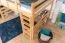 Hochbett 160 x 190 cm "Easy Premium Line" K23/n, Buche Massivholz Natur lackiert, teilbar