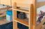 Hochbett 160 x 190 cm "Easy Premium Line" K23/n, Buche Massivholz Natur lackiert, teilbar