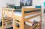 Hochbett 160 x 190 cm "Easy Premium Line" K23/n, Buche Massivholz Natur lackiert, teilbar
