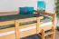 Etagenbett / Stockbett 120 x 190 cm "Easy Premium Line" K24/n, Kopf- und Fußteil gerade, Buche Massivholz Natur lackiert, teilbar