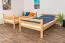 Etagenbett / Stockbett 120 x 190 cm "Easy Premium Line" K24/n, Kopf- und Fußteil gerade, Buche Massivholz Natur lackiert, teilbar