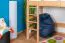 Hochbett mit Rutsche 90 x 200 cm, Buche Massivholz Natur lackiert, umbaubar, "Easy Premium Line" K30/n