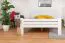 Einzelbett / Gästebett "Easy Premium Line" K7 inkl.1 Abdeckblende, 140 x 200 cm Buche Vollholz massiv weiß lackiert